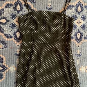 black and white polka dot nasty gal dress